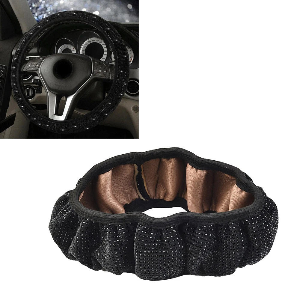 Steering Wheel Cover Bling Diamond for Universal 37-38CM (Interior)