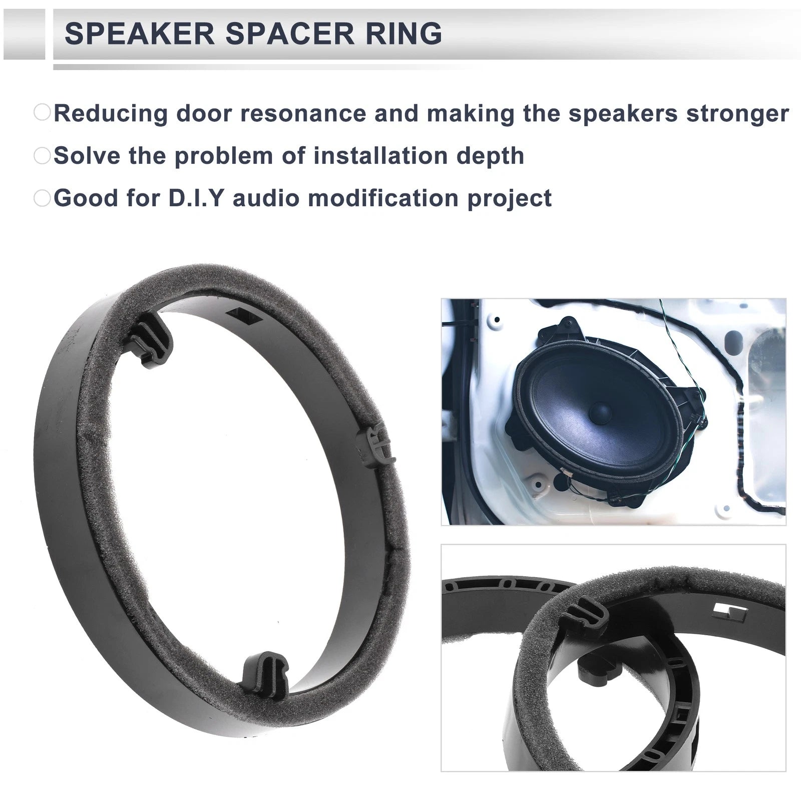 Tweeter Speaker Spacer Ring Adapter for Mitsubishi 6.5 Inch Set (2) (2010–2010)