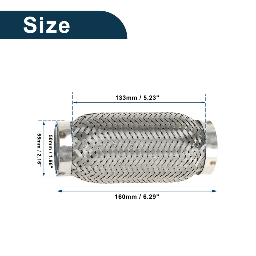 Exhaust Flex Pipe for Universal Applications (2.16 Inch OD)