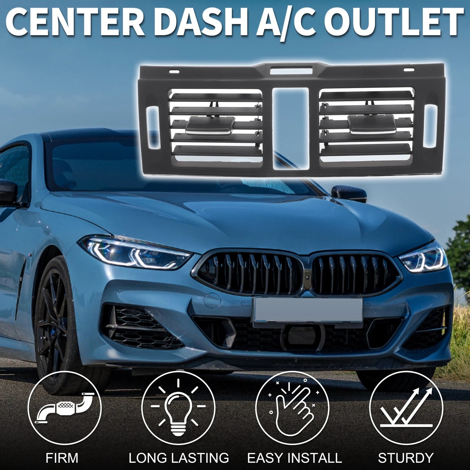 Air Vent Grille AC Air Vent Panel for Mercedes-Benz C350 (2007–2014) Durable Black