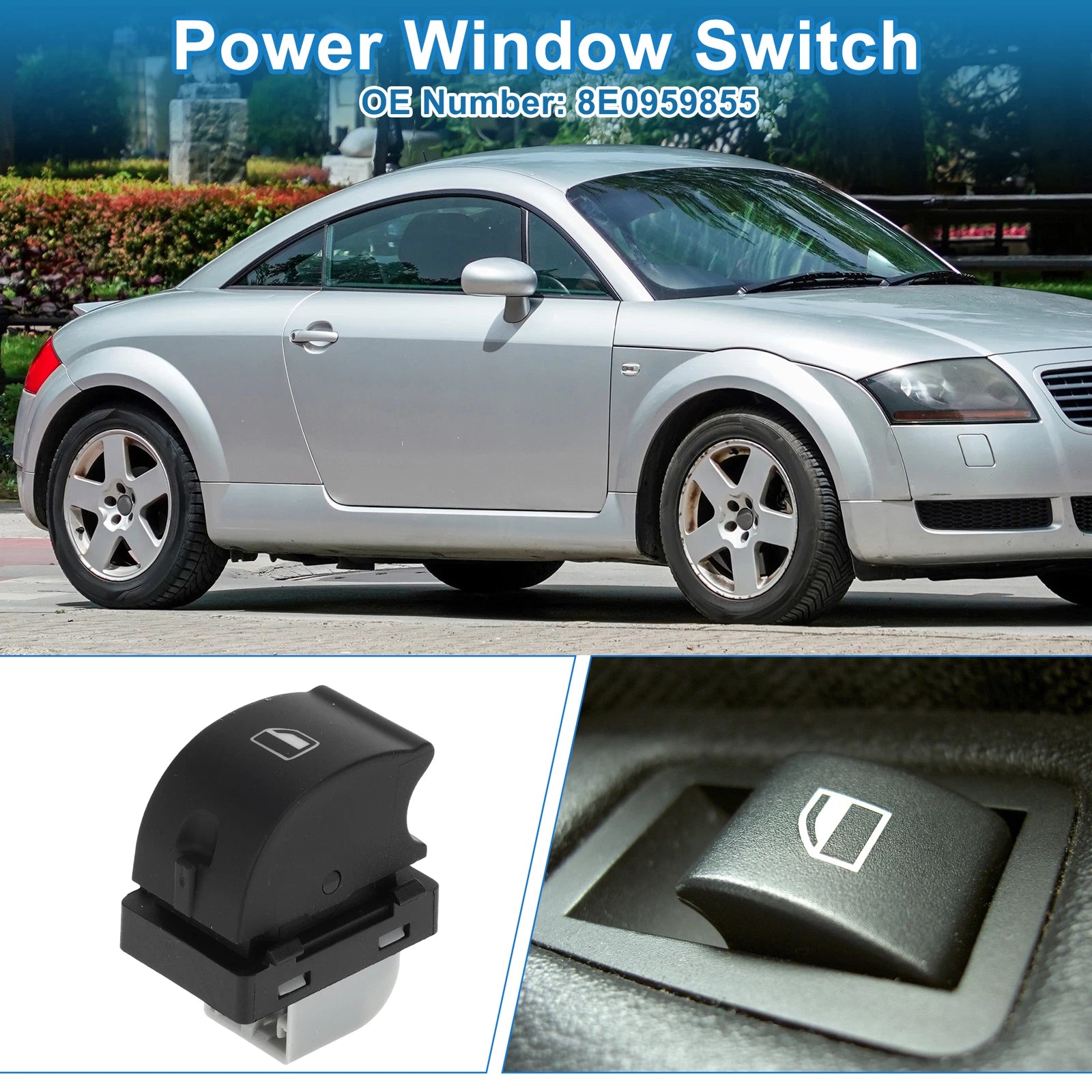 Passenger Side Power Window Switch Replacement for Audi TT (2006–2014)