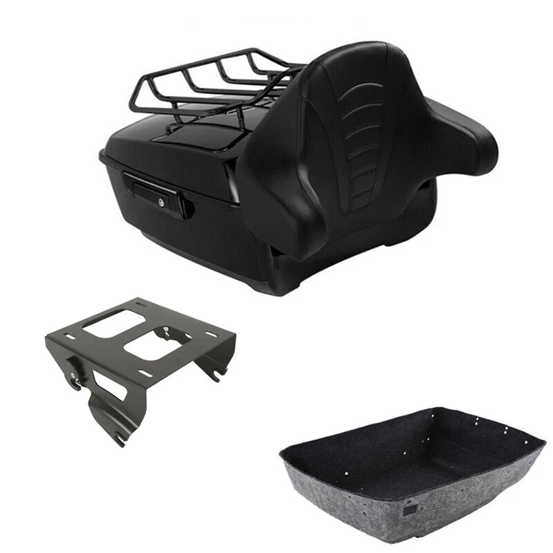 Trunk Backrest Luggage Solo Mount Rack for Harley Street Glide (2014–2026)