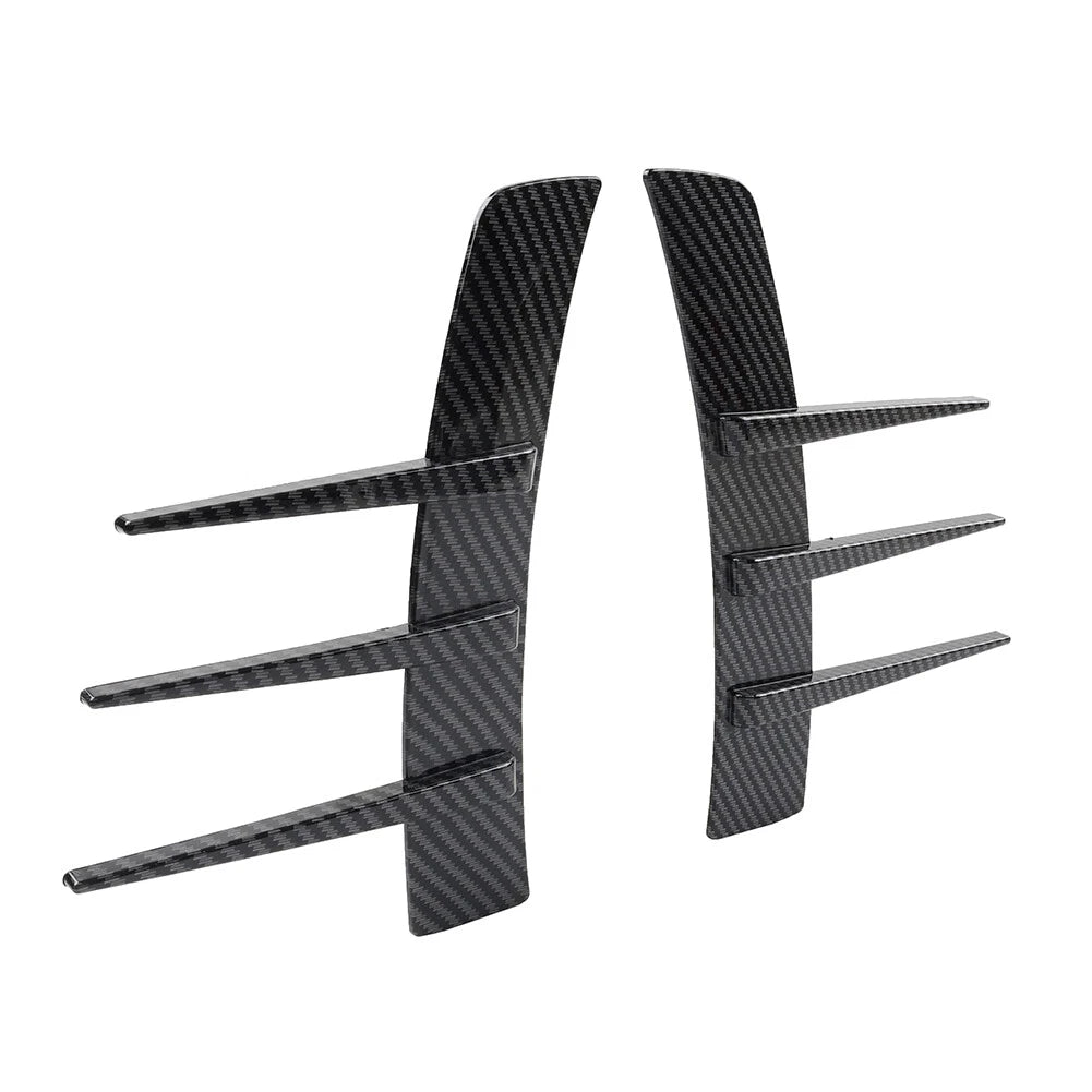 2X Carbon Look Universal Side Fender Vents Wing Decoration Trim