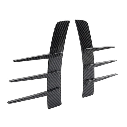 2X Carbon Look Universal Side Fender Vents Wing Decoration Trim