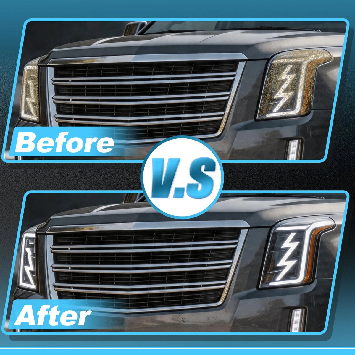 Headlight Taillight Tint Kit for Cadillac Escalade (ESV) (2015–2020) TPU Set of 1