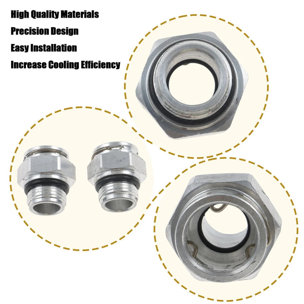 Quick-Connect Transmission Cooler Line Fittings 2-Pack for Dodge Chrysler Jeep