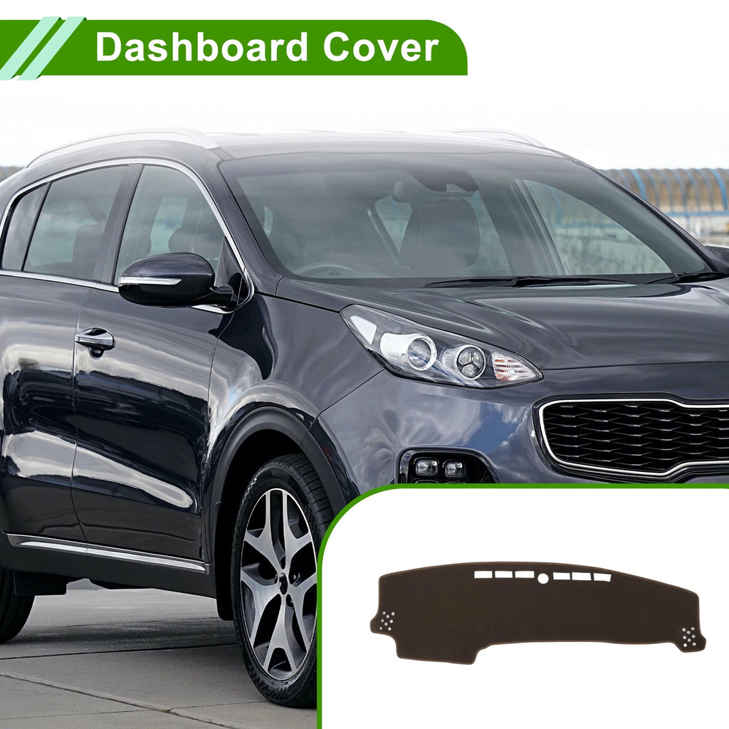 Dashboard Cover for Kia Sonet (2022–2025) Polyester Brown 1 Pc