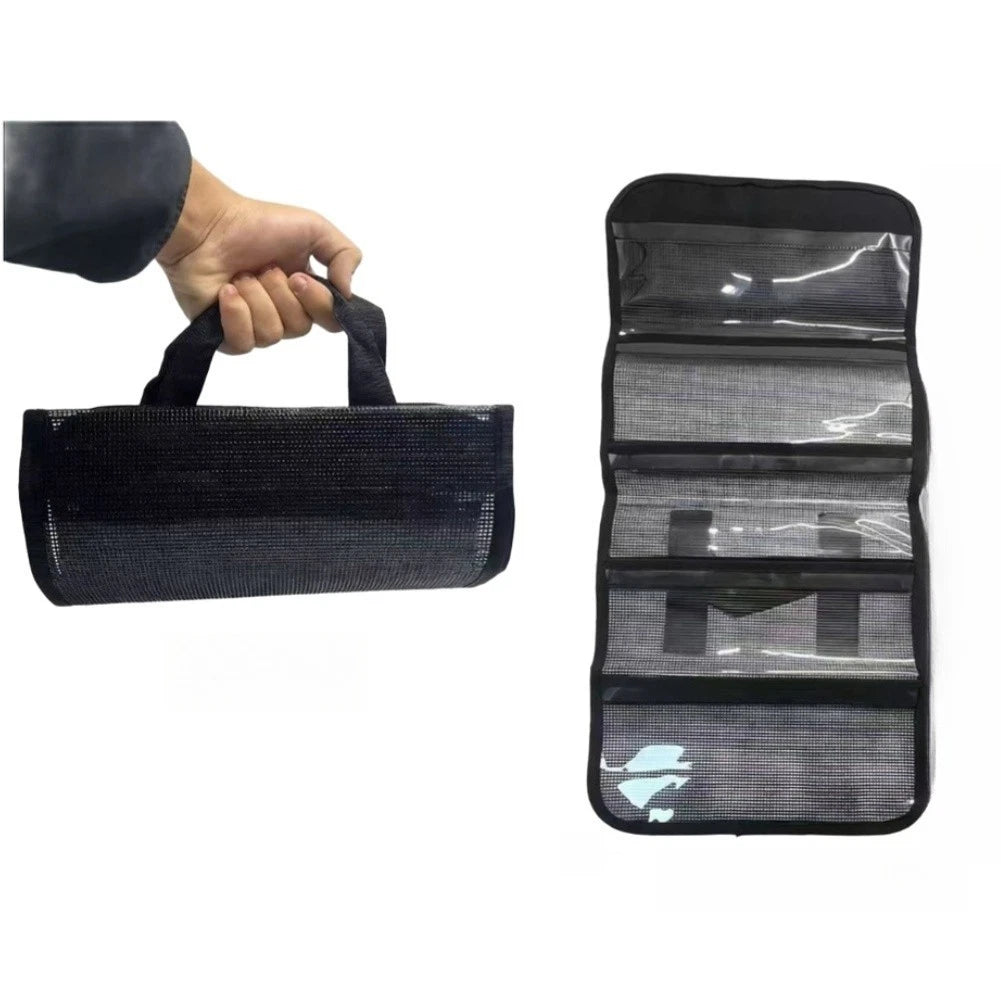 Foldable Transparent Mesh Fishing Lure Bag with 5 Compartments