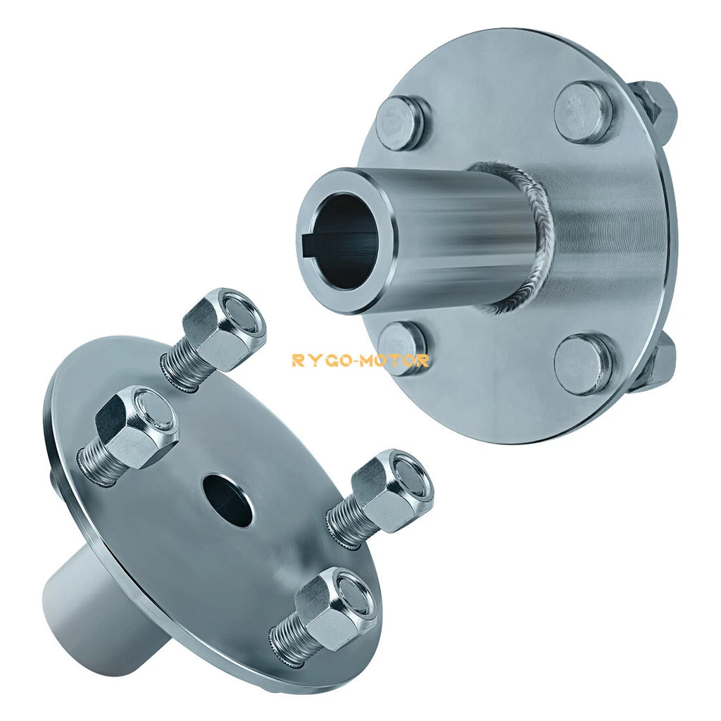 2pcs 4" Live Axle Hub for Go-Kart (1" to 3/4" Step-Down, 1/4" Keyed Shaft)
