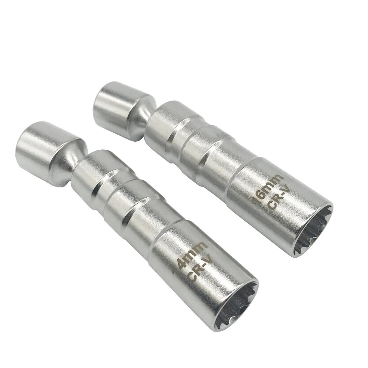 14mm/16mm Thin Wall Magnetic Swivel Spark Plug Socket 3/8" Drive 12 Point