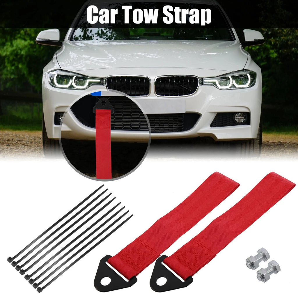 Tow Strap Trailer Belt Kit Front Bumper for Universal Car (2000–2025)