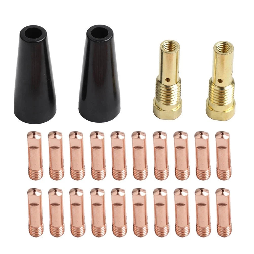 24-Piece Flux Core Welding Nozzle Tips Set with 20 Tips, 2 Nozzles, 2 Diffusers