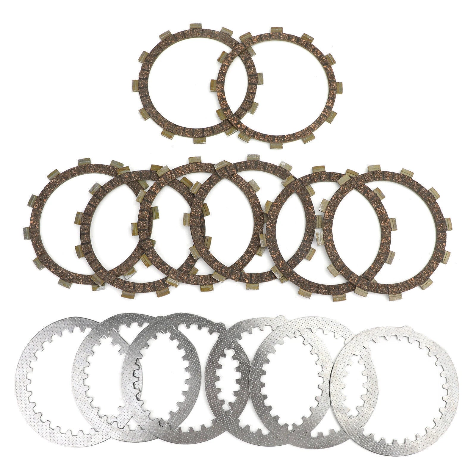 7x Steel Separator + 8x Clutch Friction Plate for Yamaha XJ550RH (1981–1983)