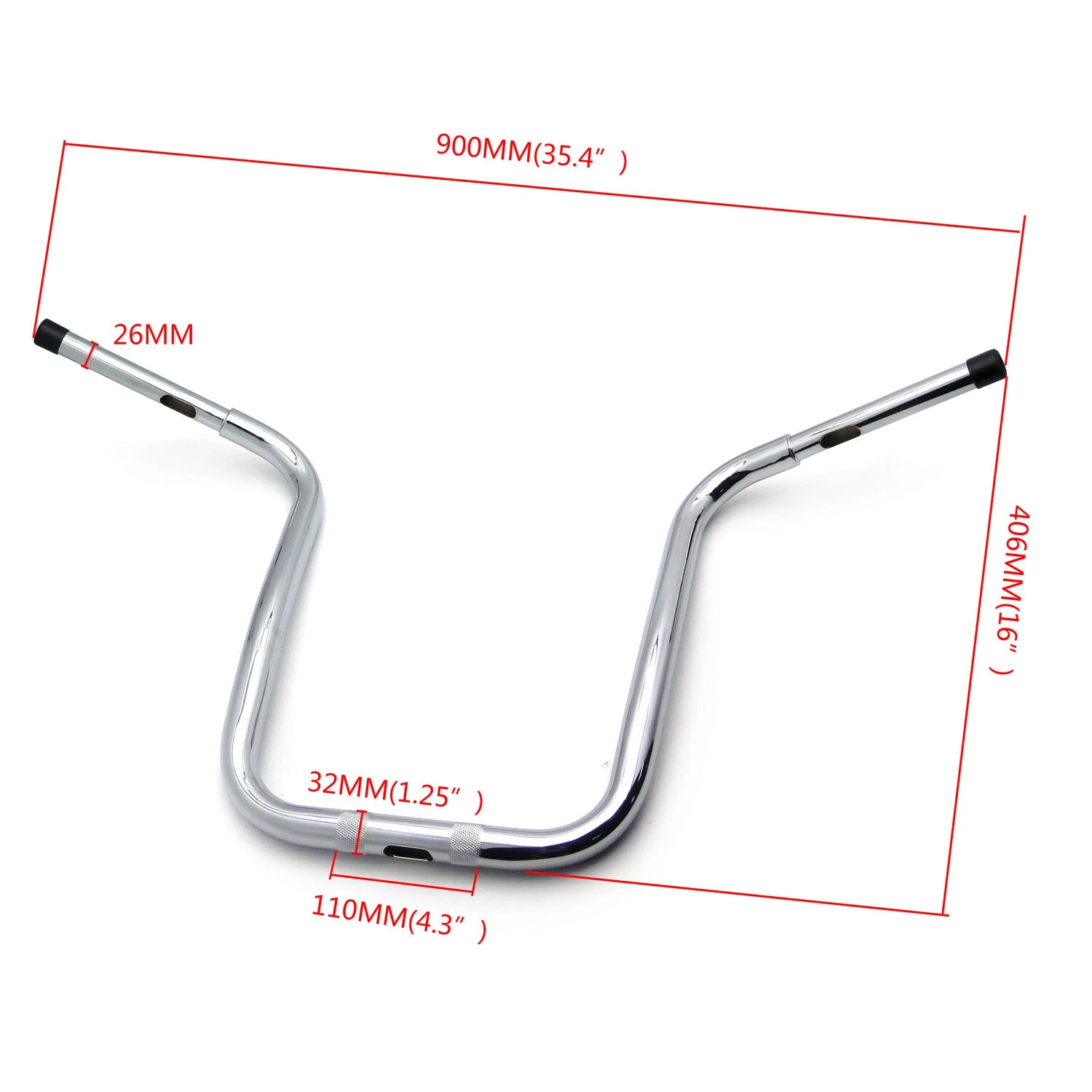 1-1/4" Rise Handlebar for Harley Dyna (2006–Present) & Softail (2018–Present)
