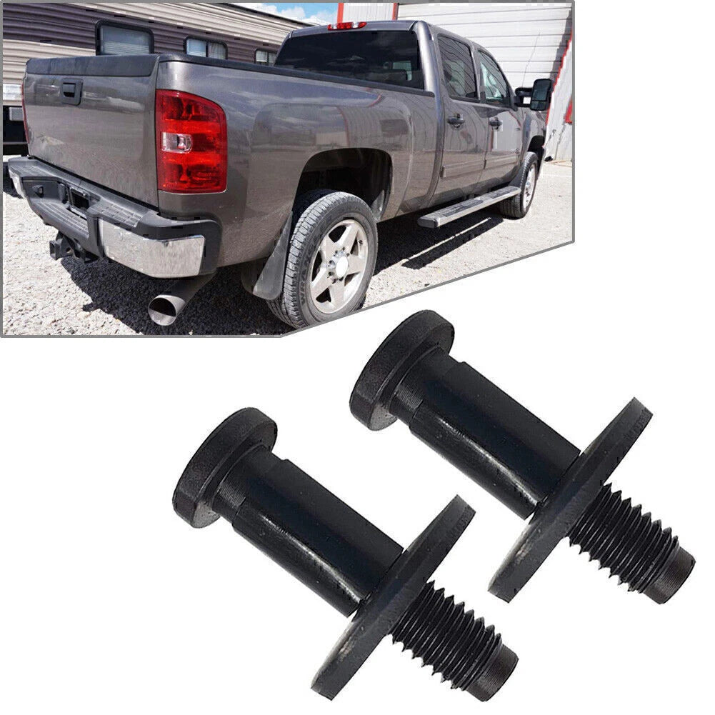 1 Pair Black Tailgate Door Latch Striker Bolt Set for Chevy GMC Cadillac Hummer