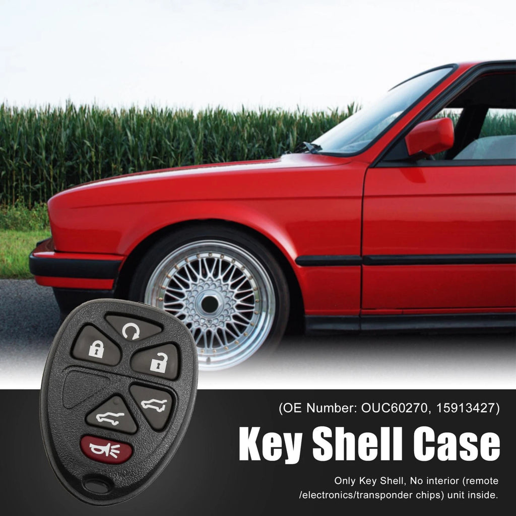 Car Key Fob Shell Case Replacement for Chevrolet Tahoe (2007–2014) 6 Button