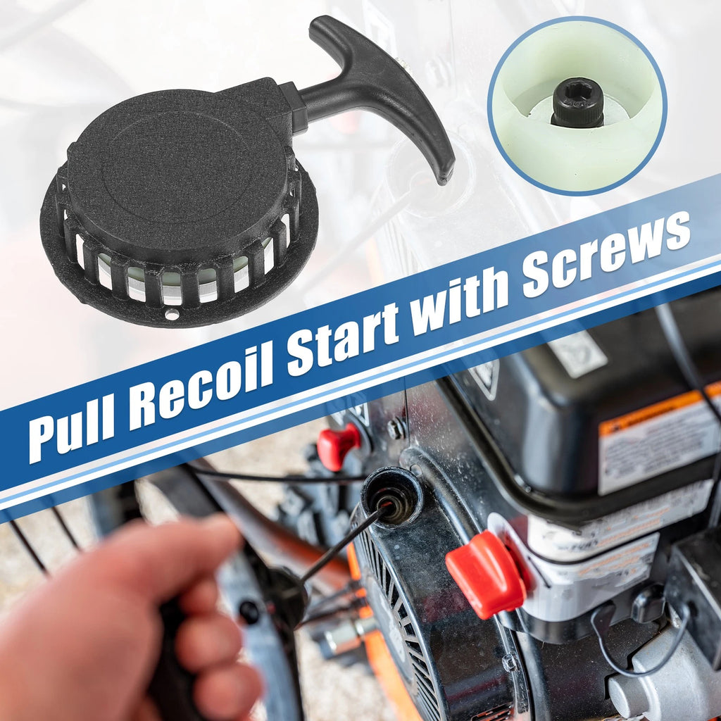 Recoil Starter Pull Start Set with Screws for 47cc 49cc Mini Dirt Bike (104mm, 200cc–200cc)