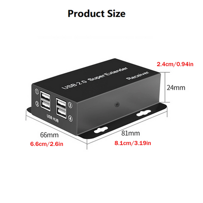 50M USB2.0 Network Cable Extender Over Ethernet RJ45 Cat5e/6/7