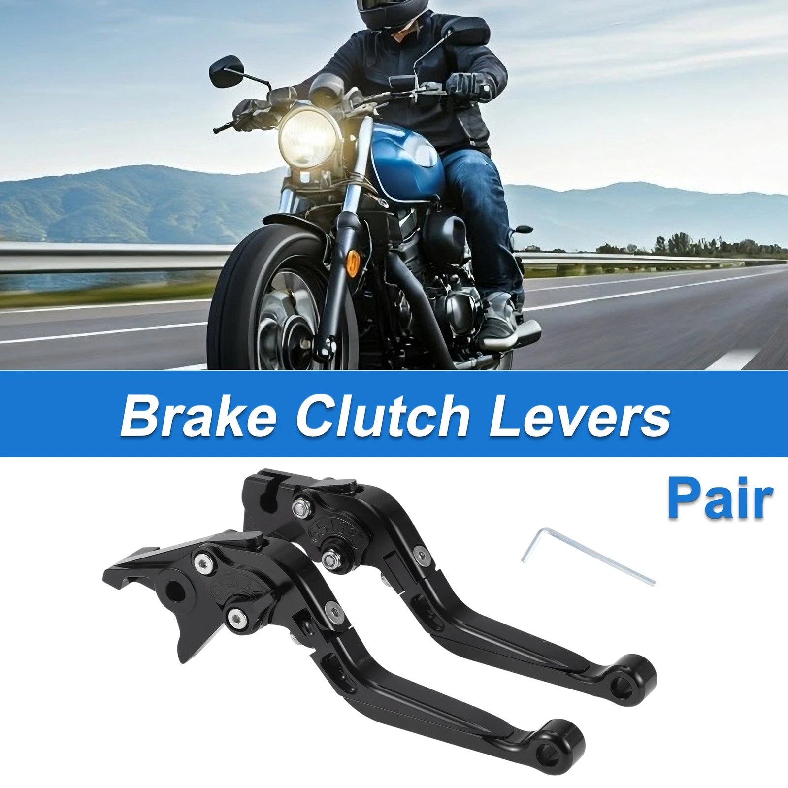 Adjustable Brake Clutch Levers for Yamaha YZF R1 (2002–2003) Solid Black