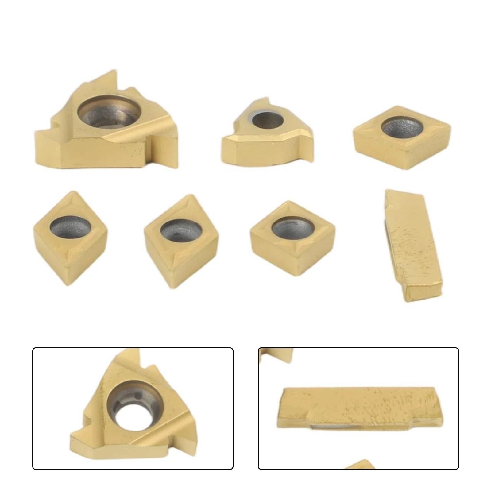 Set of 7 CCMT060204 Inserts for 12mm Shank Bar Bore