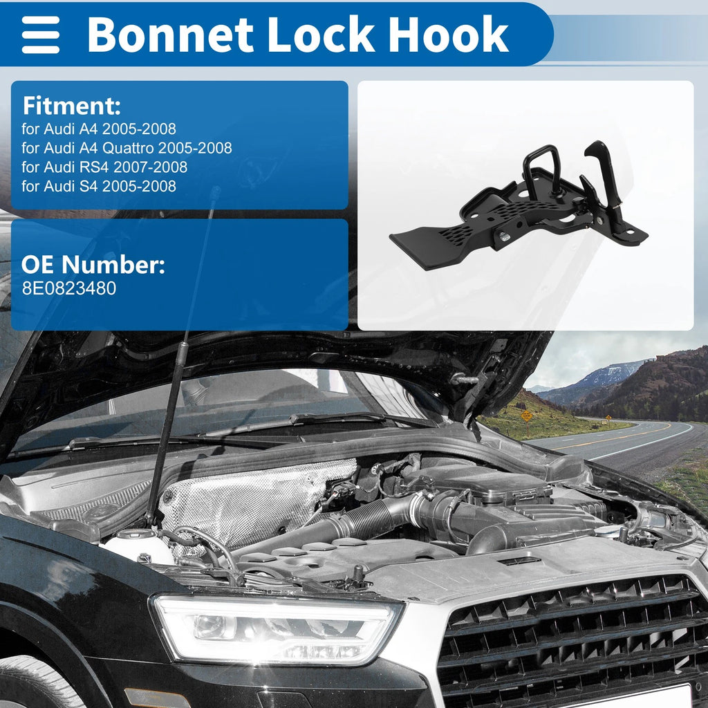 Hood Latch Assembly for Audi A4 (2005–2008) No. 8E0823480