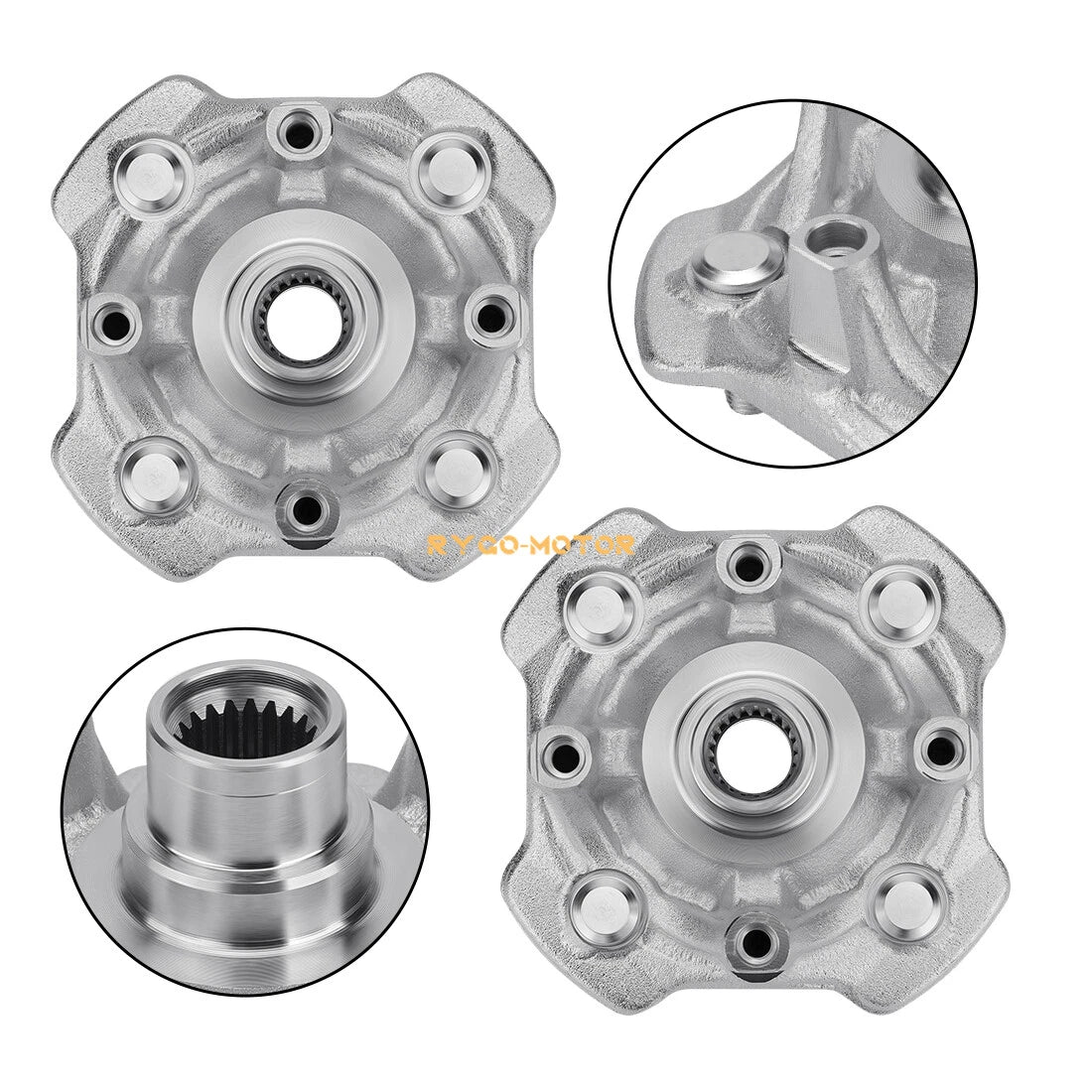 2X Front Wheel Hubs for Honda Rincon 680 TRX680FA (2006–2023)
