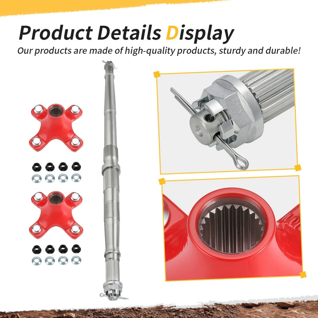 Rear Wheel Axle Shaft & Wheel Hubs for Honda TRX250X (2009–2020) Sportrax 250 (2001–2008)