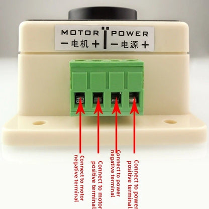 DC Motor for PWM Controller 12V 24V 36V 48V (20A Max) Waterproof Housing