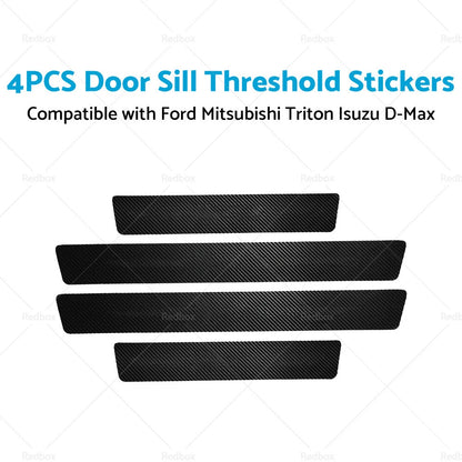 Set of 4 Door Sill Threshold Stickers for Ford Ranger Wildtrak (2015–2023)