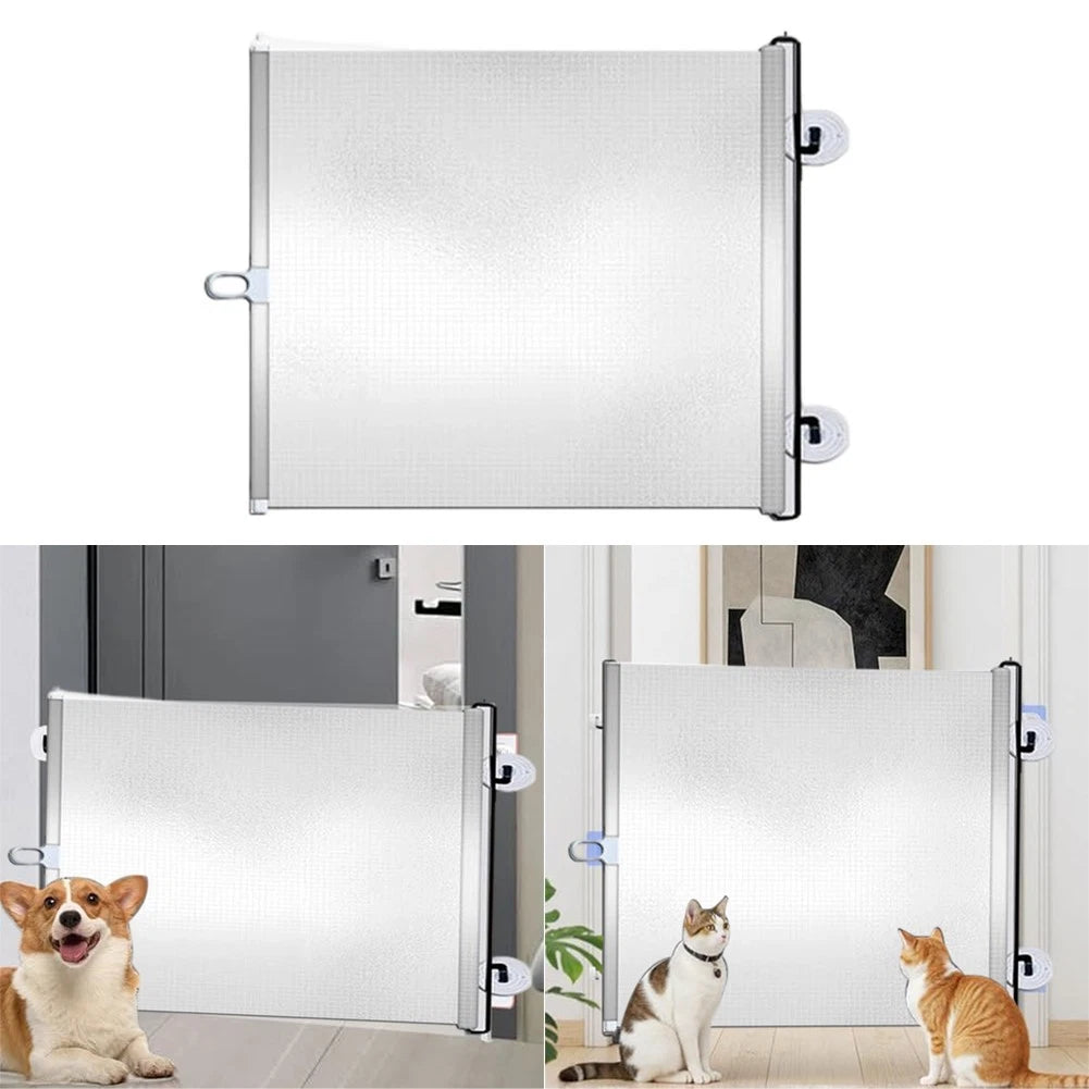 Retractable Pet and Baby Gate with Anti Slip Base for Stable Positioning
