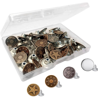 40Pcs Metal Jeans Button Tack Buttons for DIY Repair Sewing Pants