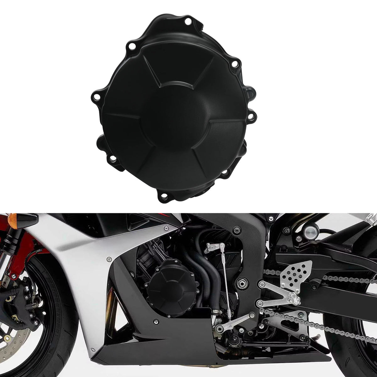 Left Engine Stator Cover for Honda CBR600RR (2007–2025) Black