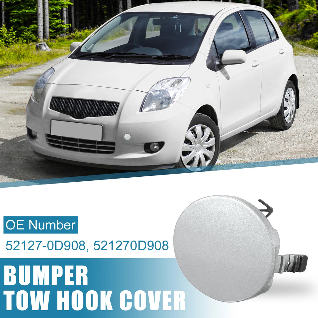 Front Bumper Tow Hook Cover Replacement for Toyota Yaris 4-Door (2007–2010)