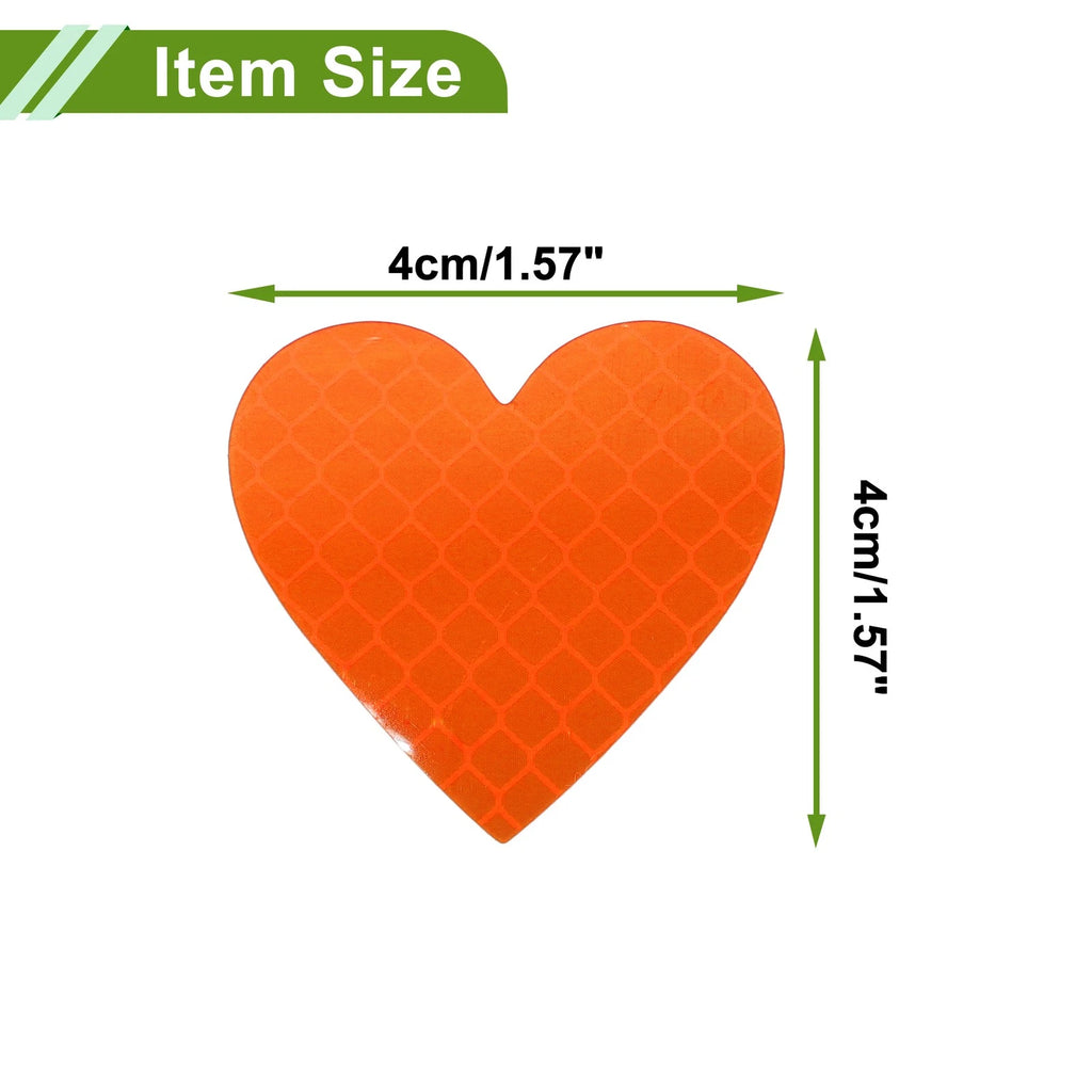 Reflective Bumper Decal for - Orange Heart Rhombus