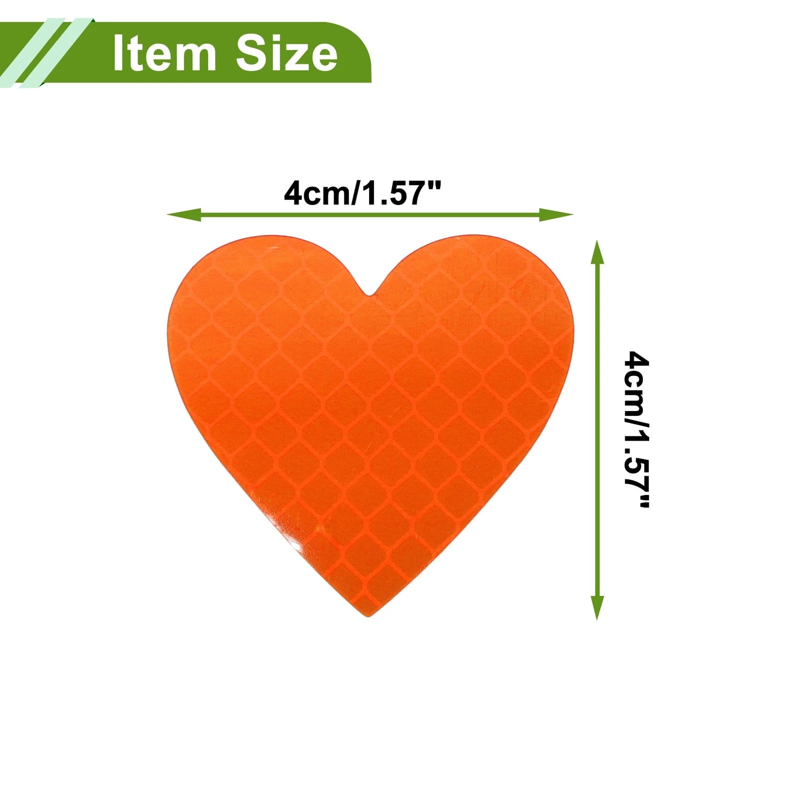 Reflective Bumper Decal for - Orange Heart Rhombus