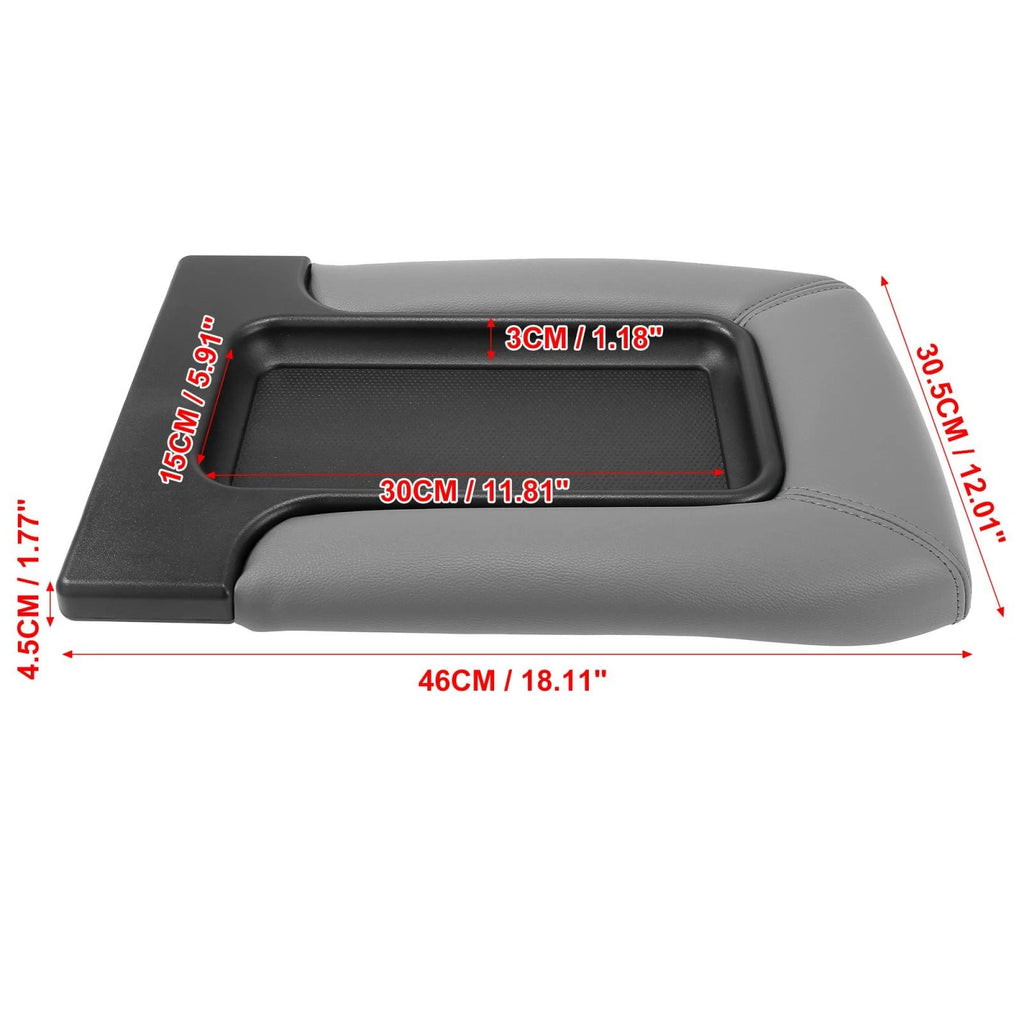 Center Console Cover Gray Replacement for Chevrolet Silverado 3500 (2001–2006)