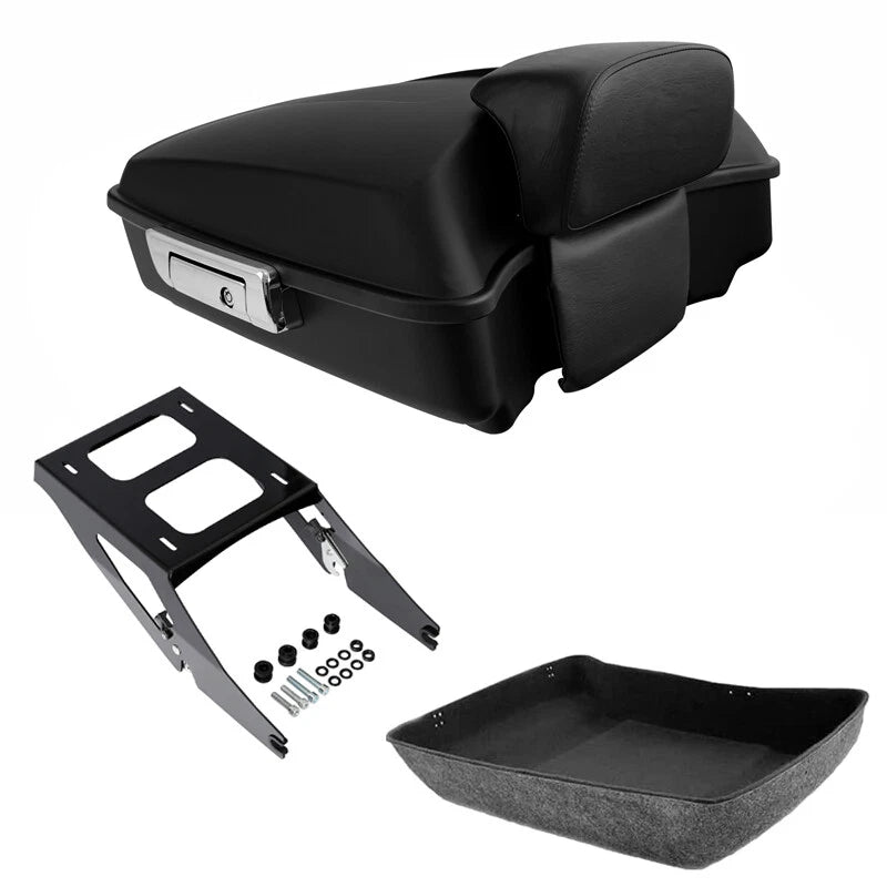 Matte Chopped Trunk Backrest Mount Rack for Harley Sport Glide (2018–2021)