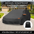 Car Cover 210D PU with Left Side Door Zipper for Mazda 3 Hatchback (2014–2018)