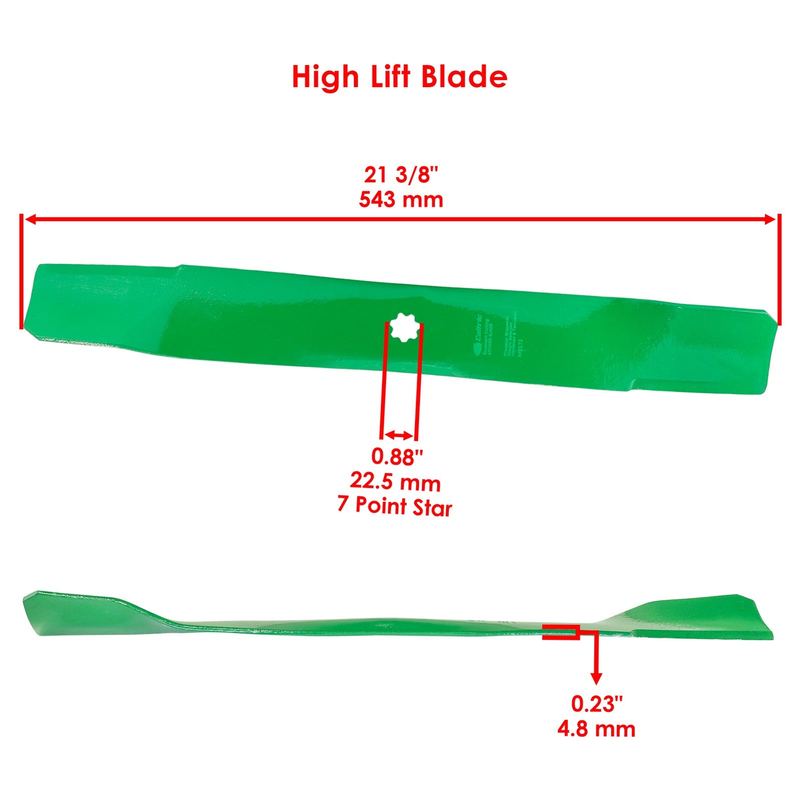 Deck Blade with Nut for John Deere L100 L105 L107 LA105 (2000–2010)