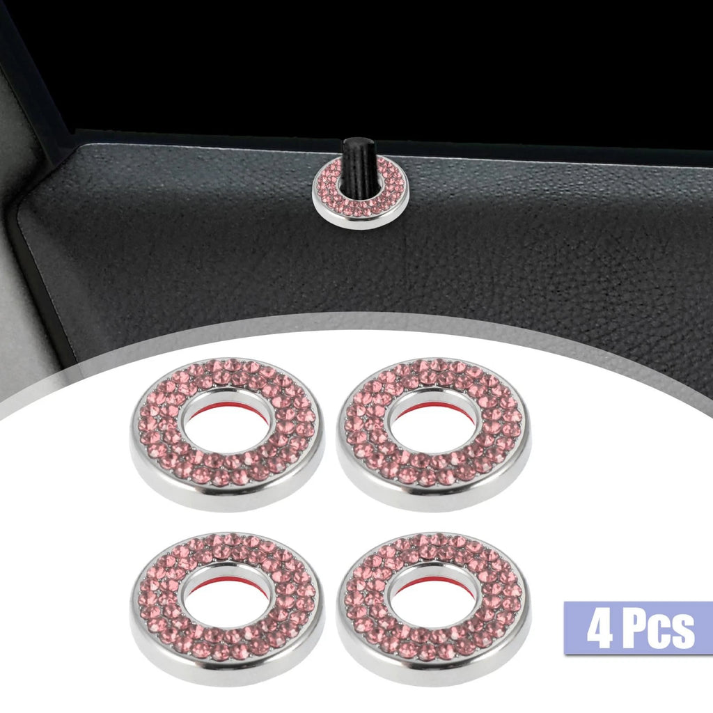 Door Lock Stickers Pink Bling Set for Mercedes Benz E Class GLC (2015–2019)