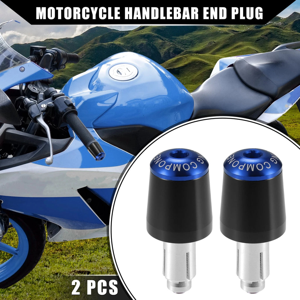 Handlebar End Plugs 2pc 22mm 7/8 for Honda Motorcycle Black Blue (2000–2015)
