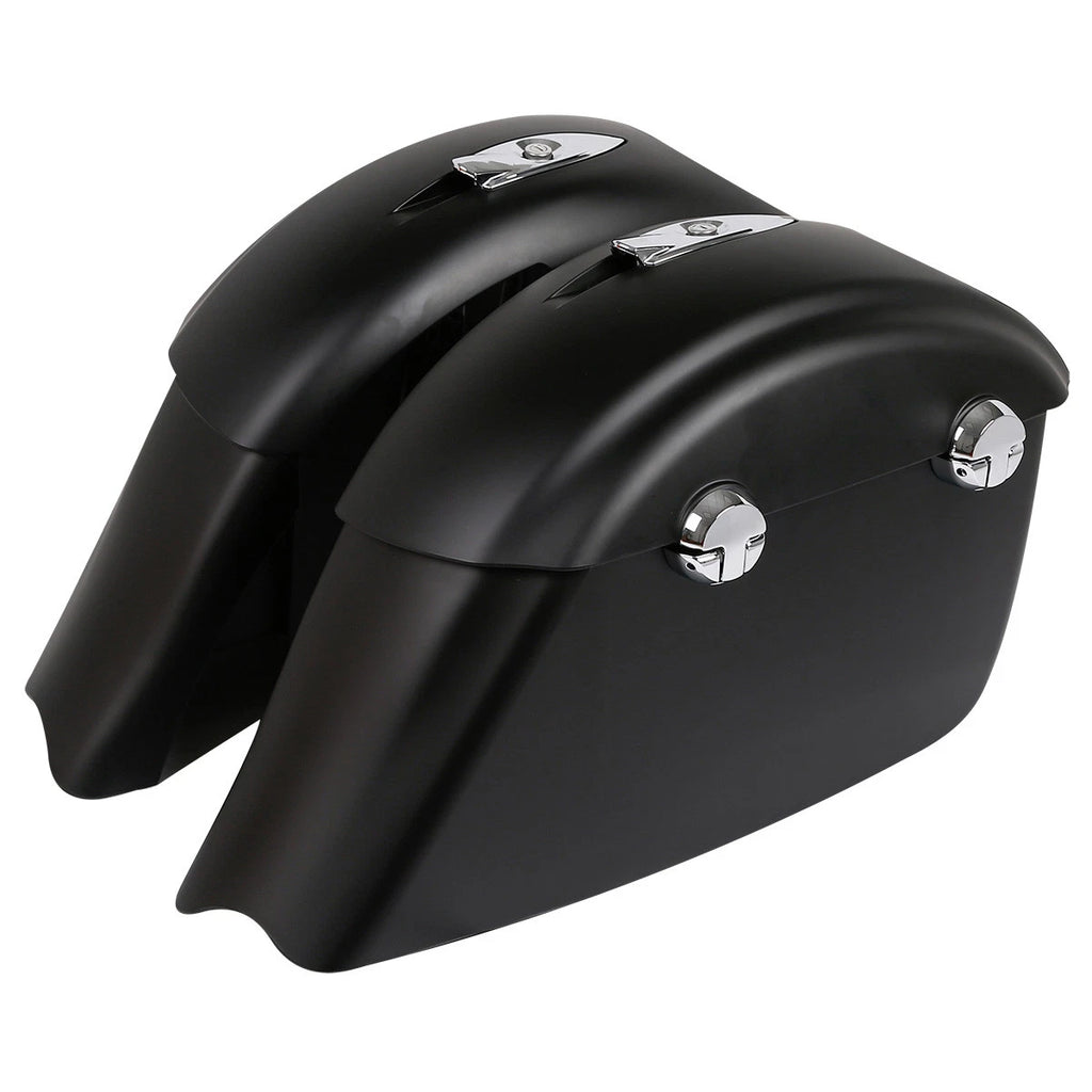 Matte Black Saddlebags with Electronic Latch for Indian Chieftain (2014–2018)