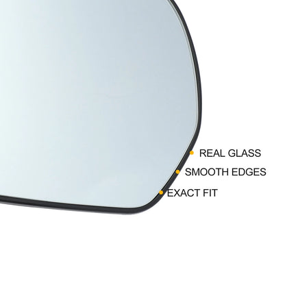 Left White Mirror Glass for Citroen C3 Picasso, C4 Grand Picasso (2009–2017)