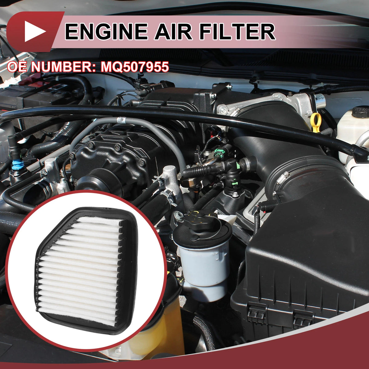 Car Engine Air Filter No.MQ507955 for Mitsubishi DS17W (1 Pc)