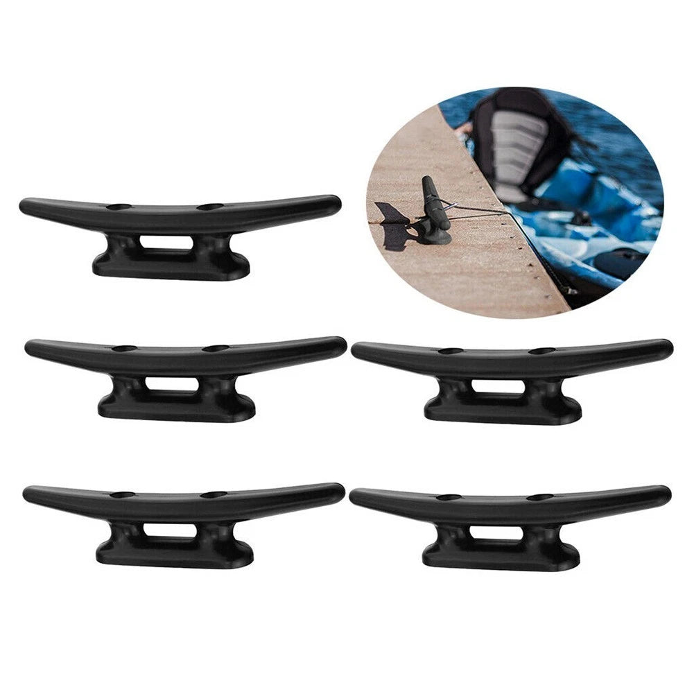 Set of 5 Deck Cleats for Boat Dock Rope (4")