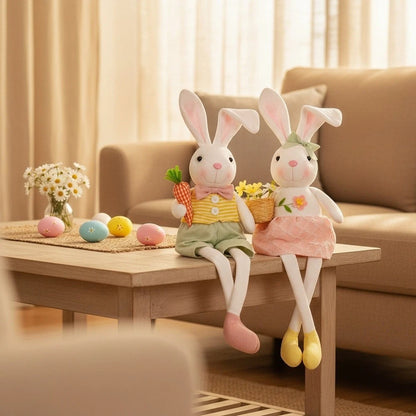 44cm White Rabbit Plush for Easter Party Centerpiece