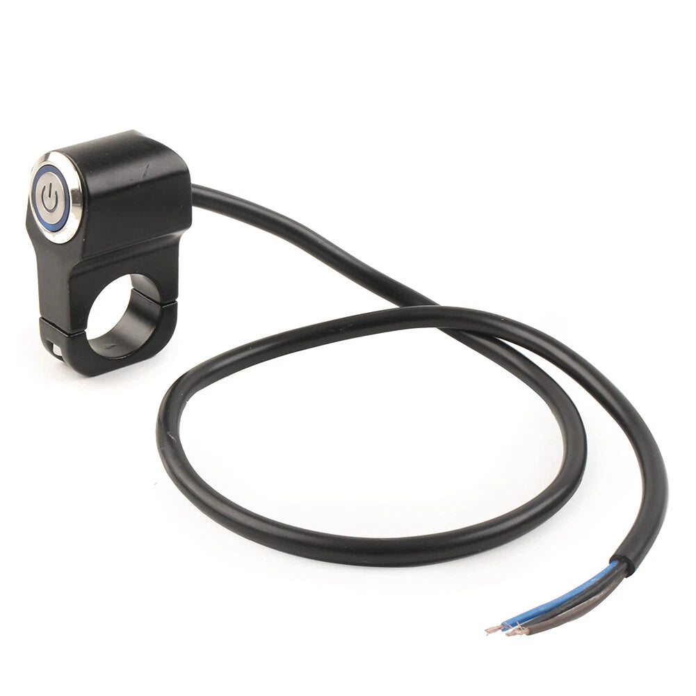 Motorcycle On Off Switch Button Handlebar Headlight Fog Spot Light LED Blue