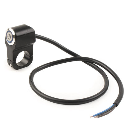 Motorcycle On Off Switch Button Handlebar Headlight Fog Spot Light LED Blue