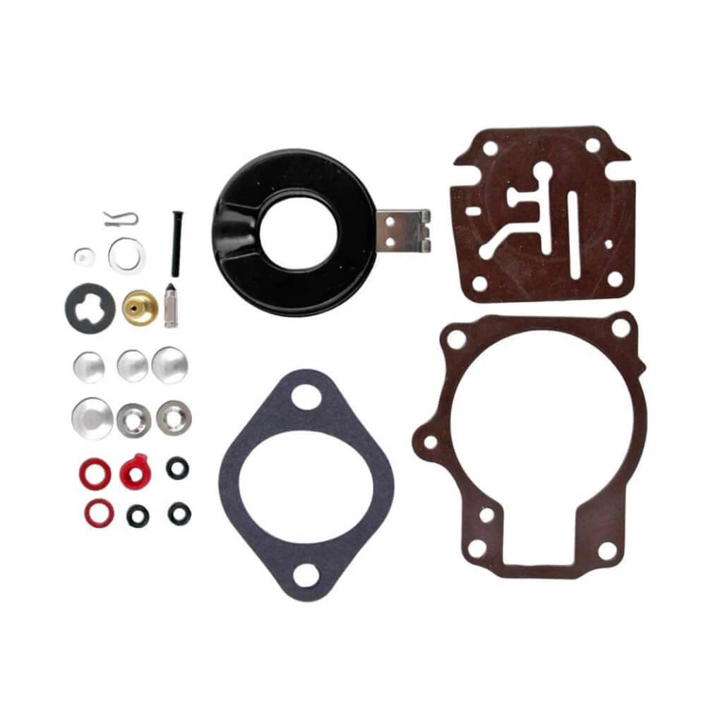 Carburetor Rebuild Kit w/ Float for Johnson Evinrude 65 70 75 HP (Year Range)