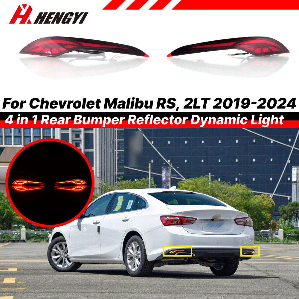 4in1 LED Rear Bumper Reflector Fog Lamp for Chevrolet Malibu (2019–2024)